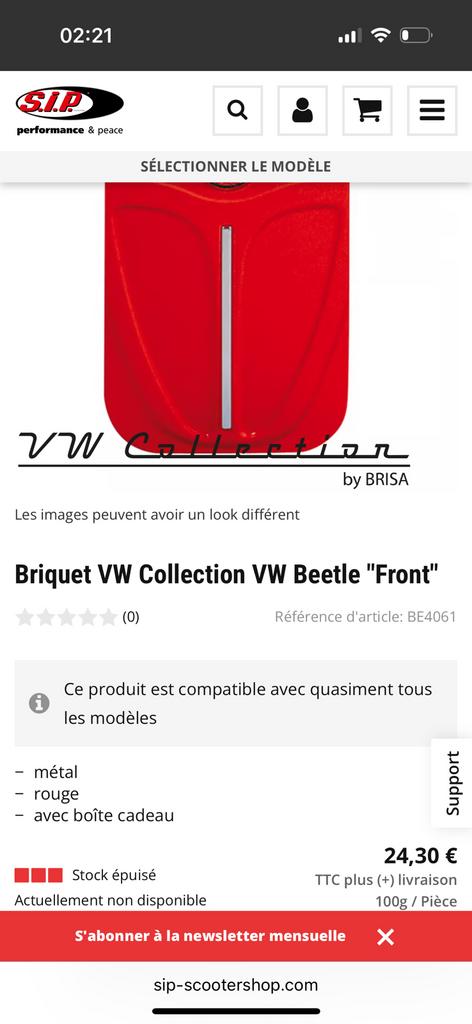 Briquet VW Collection VW Beetle "Front", Enlèvement ou Envoi, Briquet
