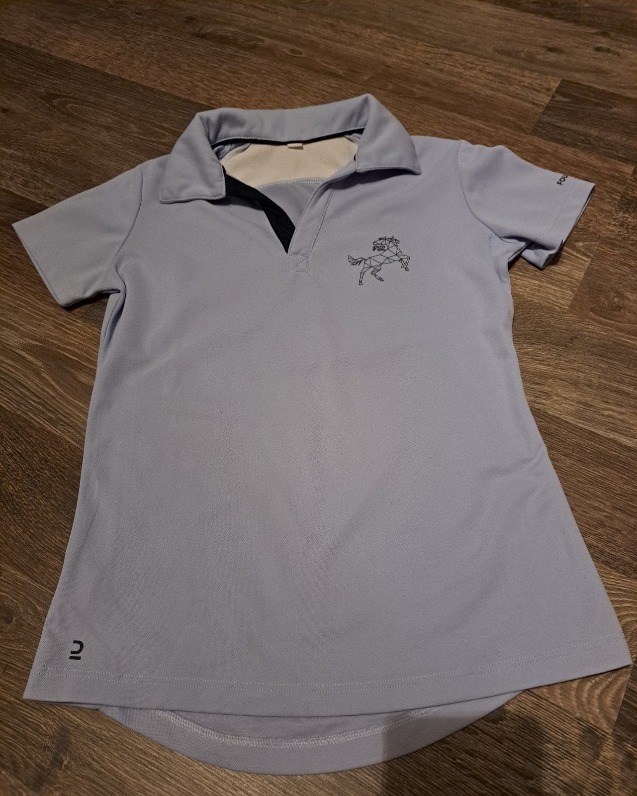 Mooie polo t - shirt paardrijden maat 152, Ophalen, Kinderen, Fouganza, Paars