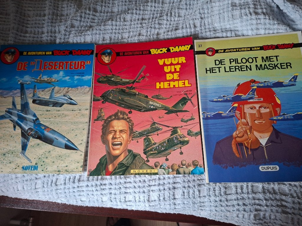 3 Strips: De avonturen van Buck Danny, Boeken, Meerdere stripboeken, Ophalen of Verzenden, Zo goed als nieuw