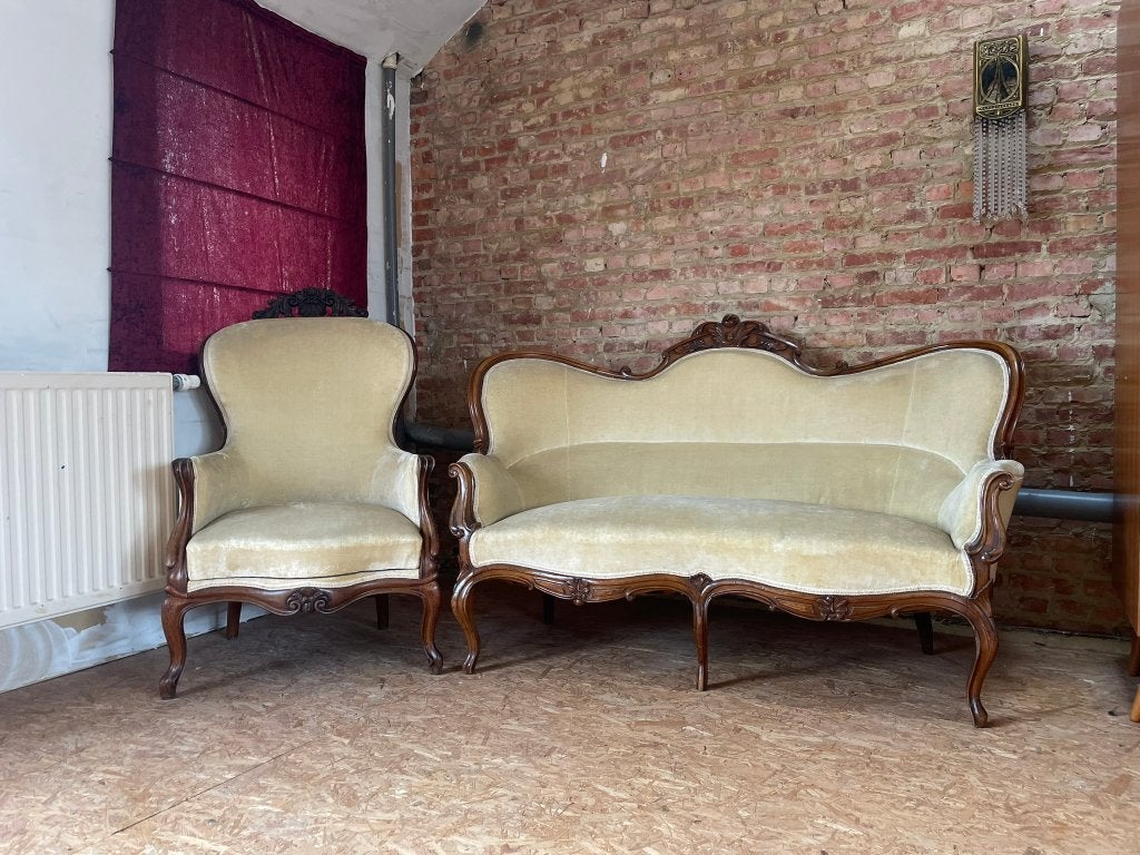 Antieke Louis XV-stijl salonset, Ophalen