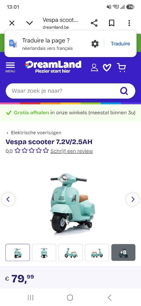 Vespa enfants, Enlèvement, Comme neuf