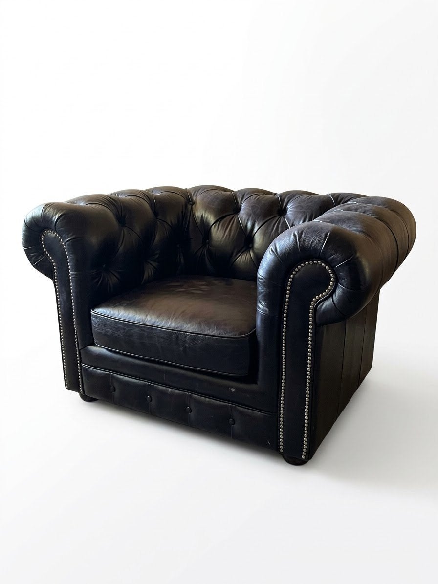 Chesterfield 1-zit, Enlèvement, Utilisé, Cuir