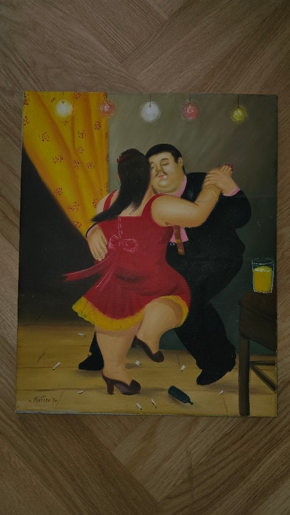 Fernando Botero  Olie werk op doek, Ophalen, Gedateerd, Doek