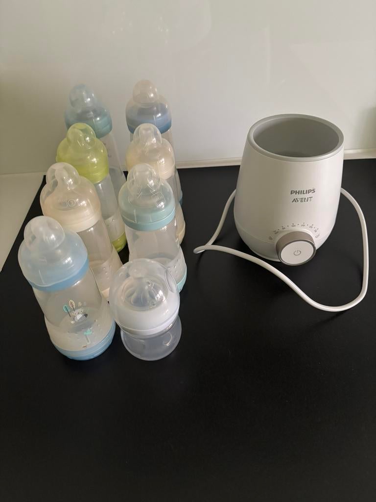Flessenwarmer Philips + flessen MAM, Kinderen en Baby's, Ophalen, Gebruikt, Flessen- of potjesverwarmer