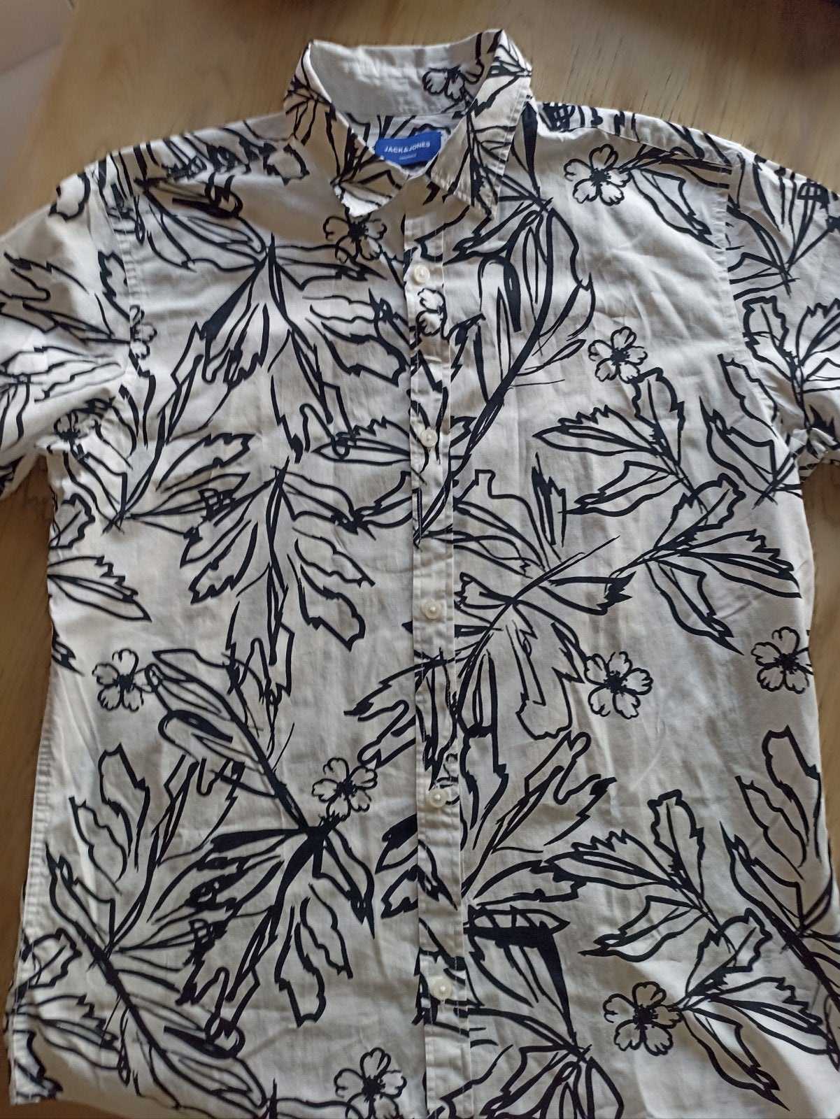 Chemise imprimée noir et blanc Jack&Jones taille XL, Neuf, Tour de cou 43/44 (XL), Enlèvement ou Envoi, Jack Jones