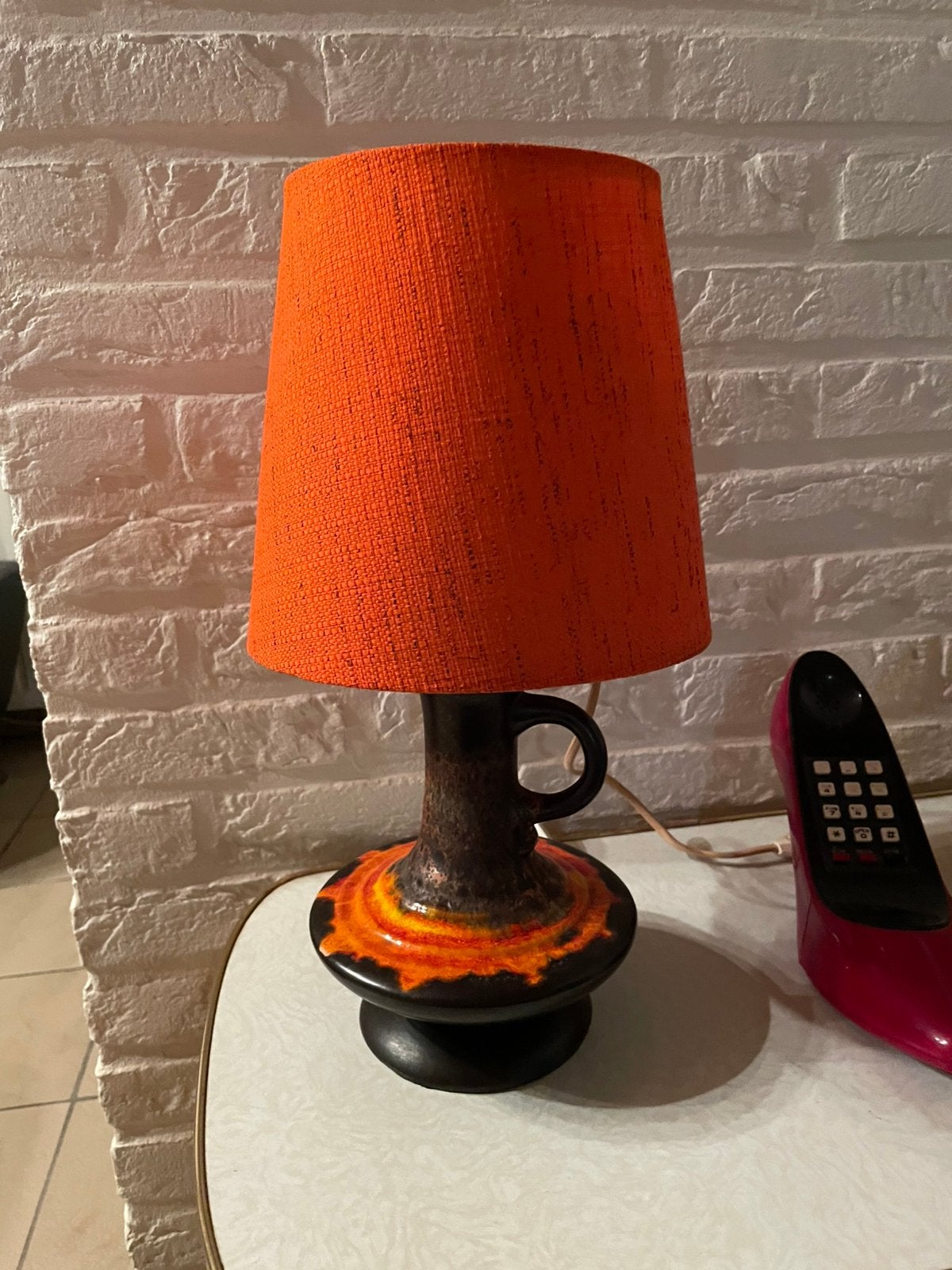 Retro tafel lamp, Antiek en Kunst, Ophalen