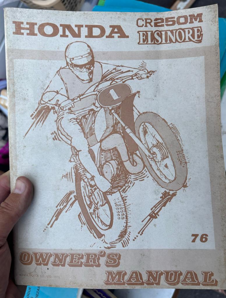 Owner’s manual Honda CR250 1976-, Motoren, Ophalen of Verzenden, Honda