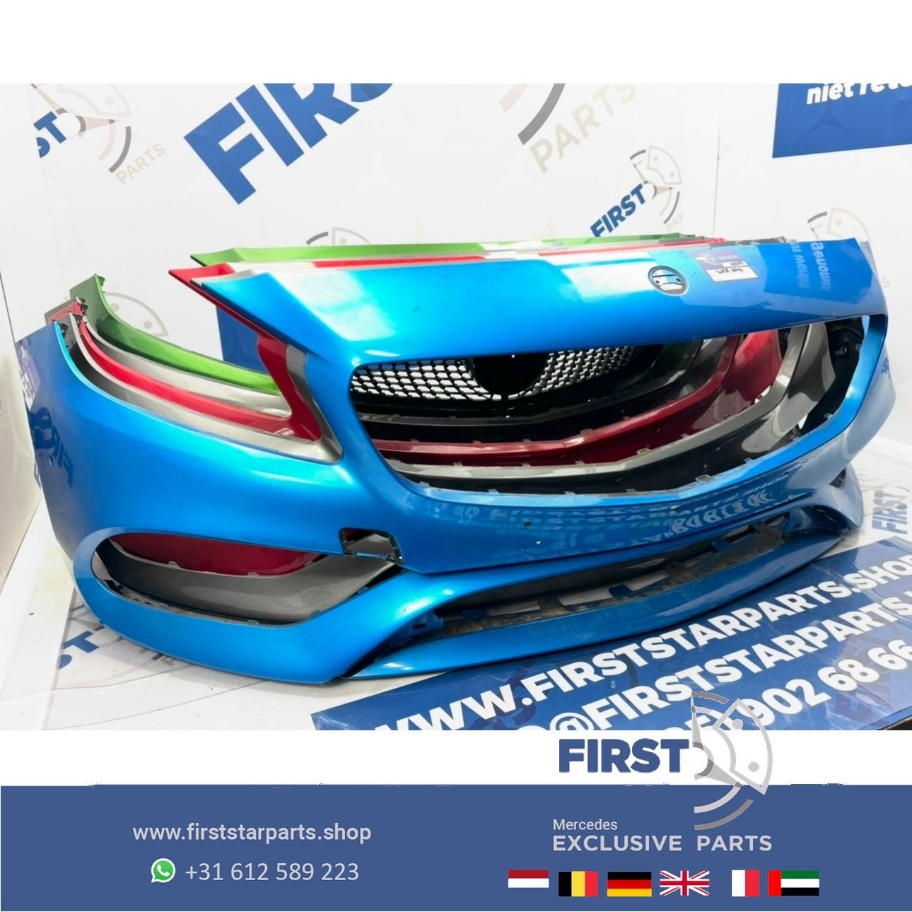 W176 BUMPER Facelift AMG Voorbumper 2013-2019 ROOD WIT ZWART, -, Utilisé, -, Avant