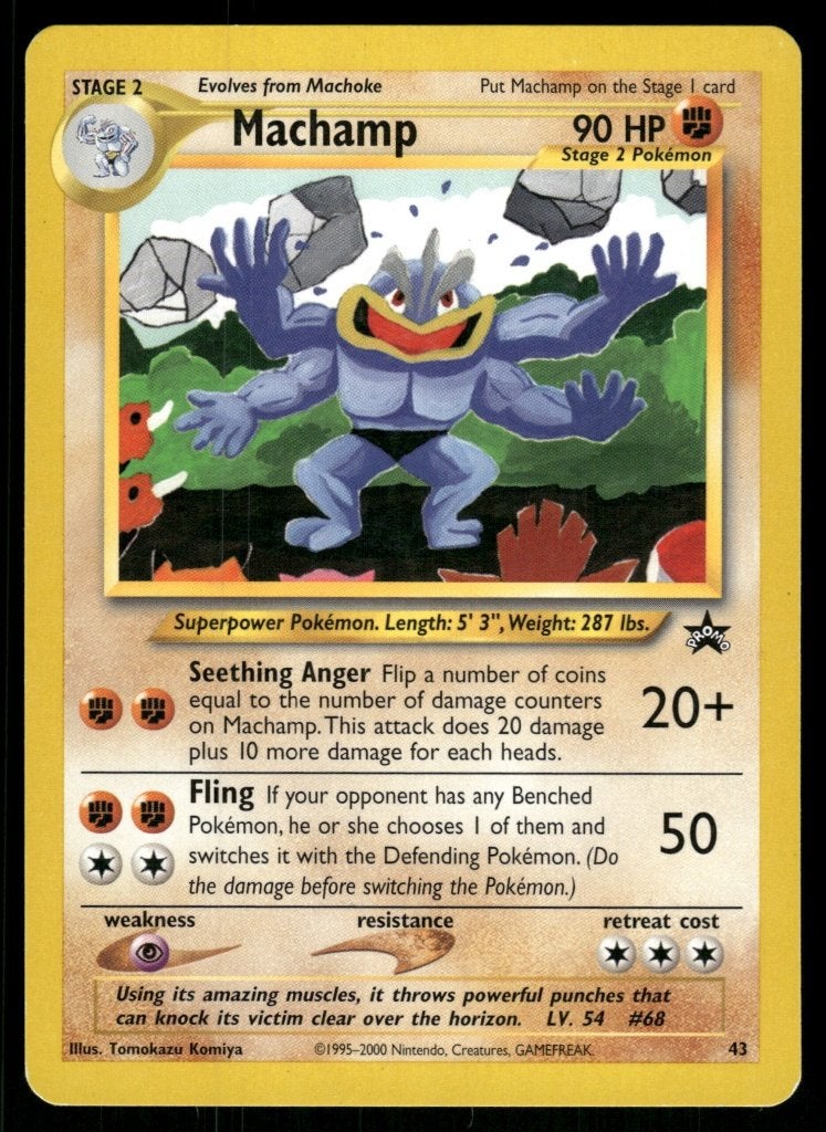 Machamp 43/53 - Wizards Black Star Promos (NM), Envoi, Utilisé