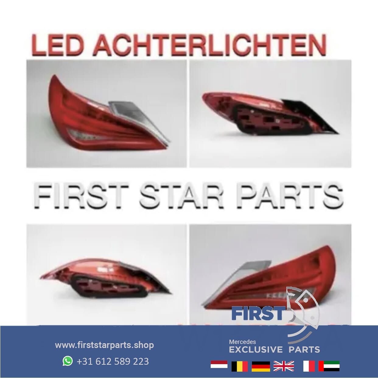 W117 C117 X117 RECHTER LED ACHTERLICHT origineel Mercedes RE, Gebruikt, -, Ophalen of Verzenden, -
