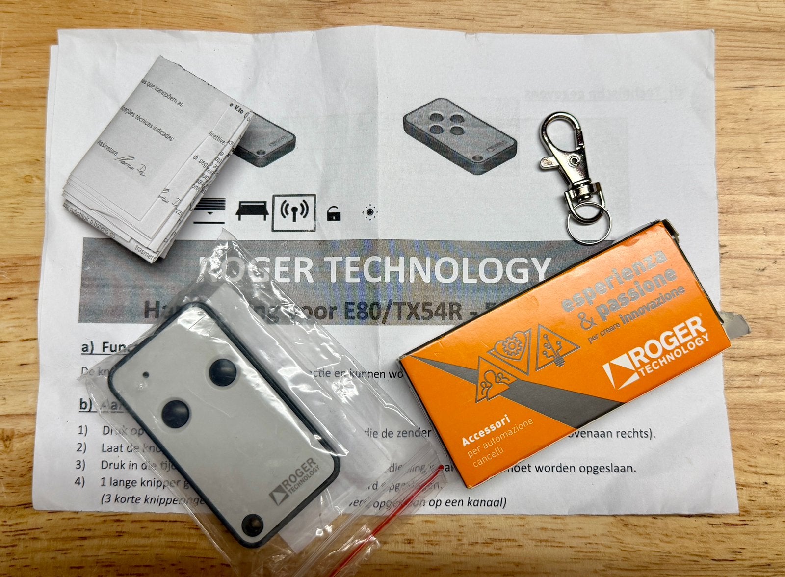 Roger Technology E80/TX52R/2 afstandsbediening – nieuw, Jardin & Terrasse, Enlèvement ou Envoi, Neuf, Porte coulissante