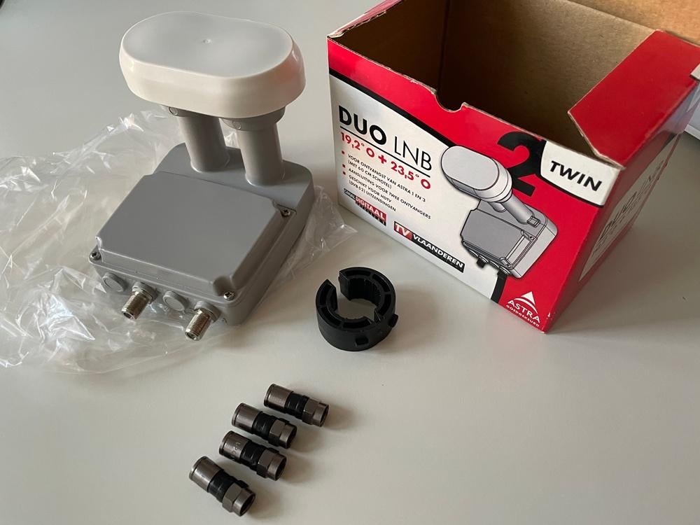 Nieuwe Satelliet Duo Twin LNB kop, Enlèvement, Neuf, Accessoires d'antenne (parabolique), Autres marques