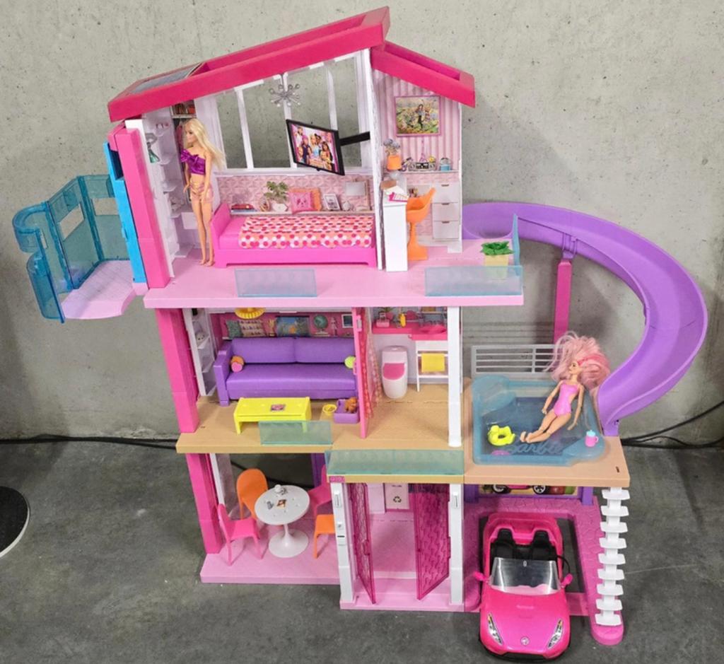 Barbiehuis, Kinderen en Baby's, Speelgoed | Poppenhuizen, Ophalen, Zo goed als nieuw, Poppenhuis