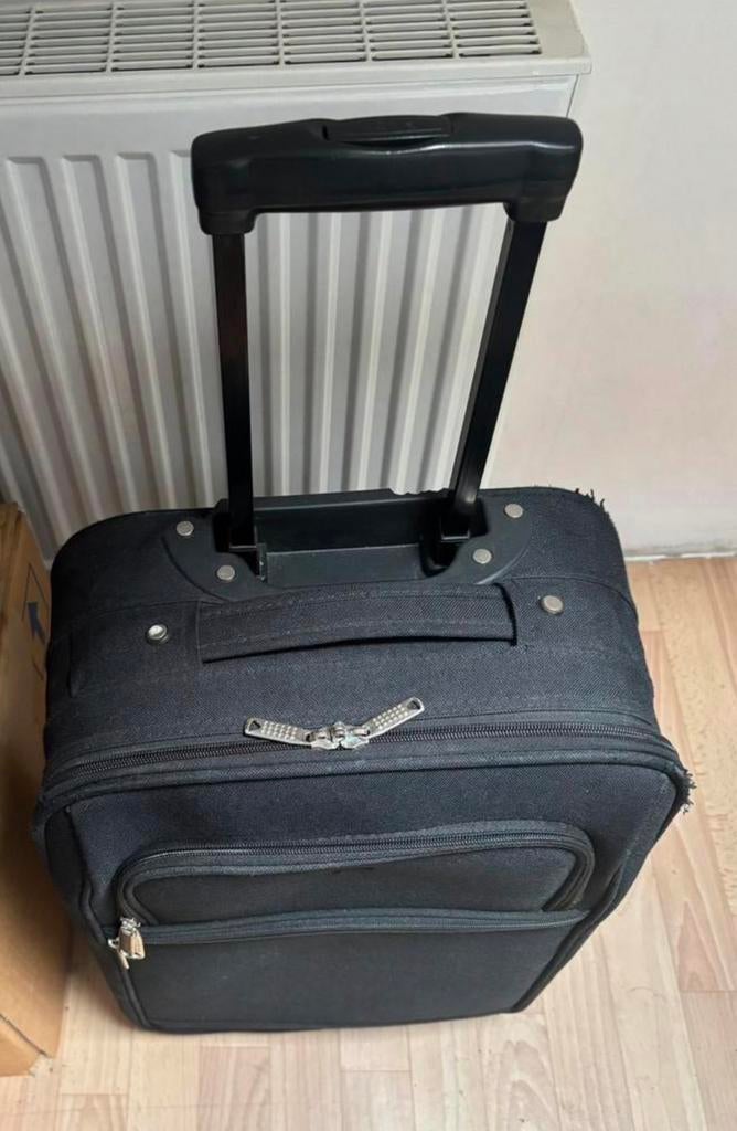 Valise de cabine sur roulette noire 35cm x 20 cm x 55cmLxPxH, Enlèvement, Comme neuf, Roulettes