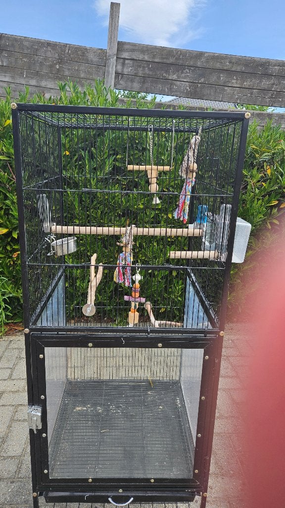 Vogel kooi, Ophalen, Gebruikt, Metaal, Vogelkooi
