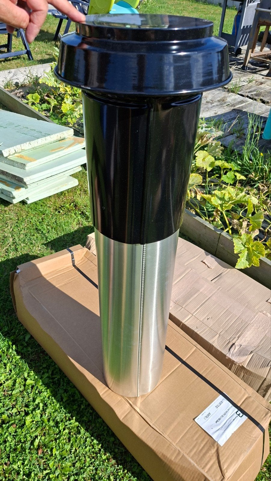 Burgerhout dakdoorvoer Vent EPS 180 L=1000 Zwart - 2 stuks, Ophalen