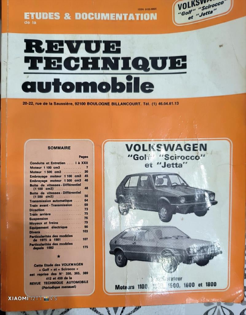 Revue technique automobile Vw, Enlèvement ou Envoi