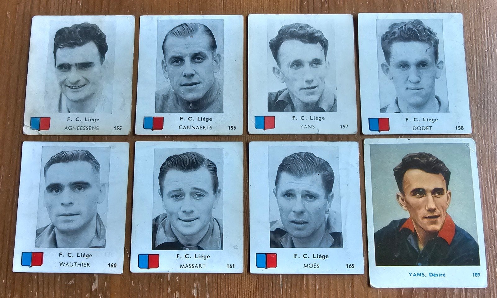 1951 BCG (pre panini) 8 Chromos Standard Voetbal, Hobby en Vrije tijd, Stickers en Plaatjes, Zo goed als nieuw, Meerdere plaatjes