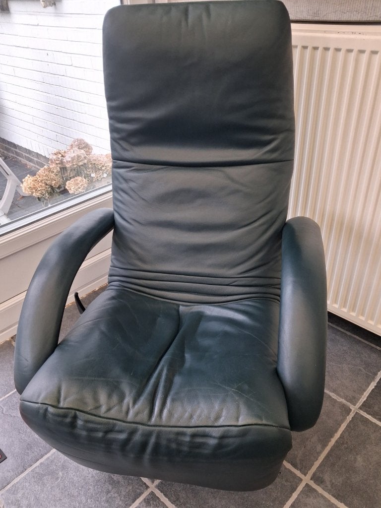 Groene relax zetel merk JORI, Huis en Inrichting, Zetels | Zetels, Ophalen, Tijdloos design, Gebruikt, Eenpersoons