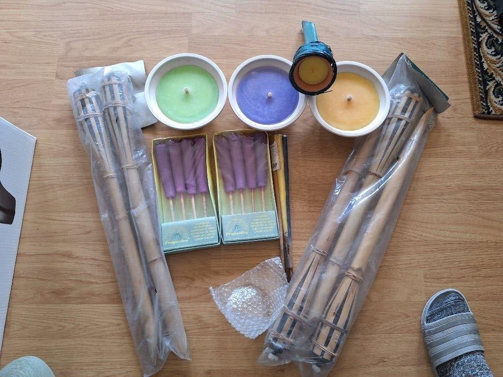 set tuinfakkels/kaarsen, Jardin & Terrasse, Torches, Enlèvement, Neuf