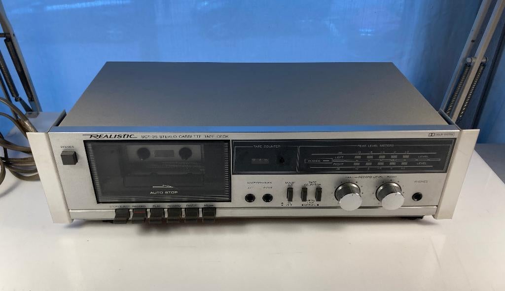 Magnetophone platine cassette vintage Realistic SCT-35, Enlèvement, Simple, Autres marques