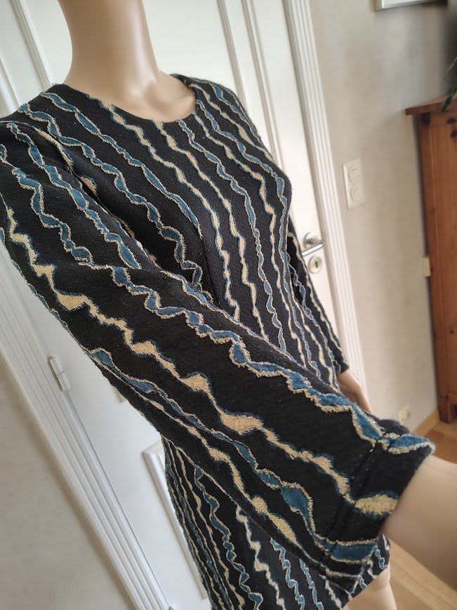 vintage handgemaakte winterjurk, Maat 38/40 (M), Zo goed als nieuw, Onder de knie, Vintage .