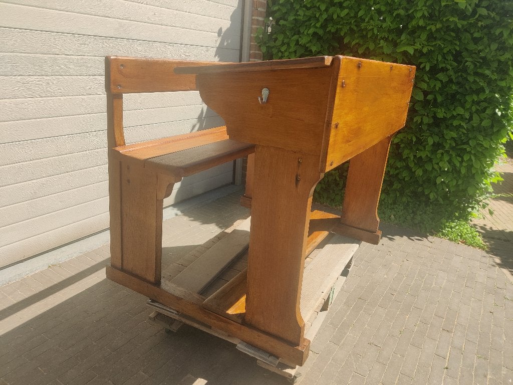 Antieke, grote, goed onderhouden schoolbank, Ophalen