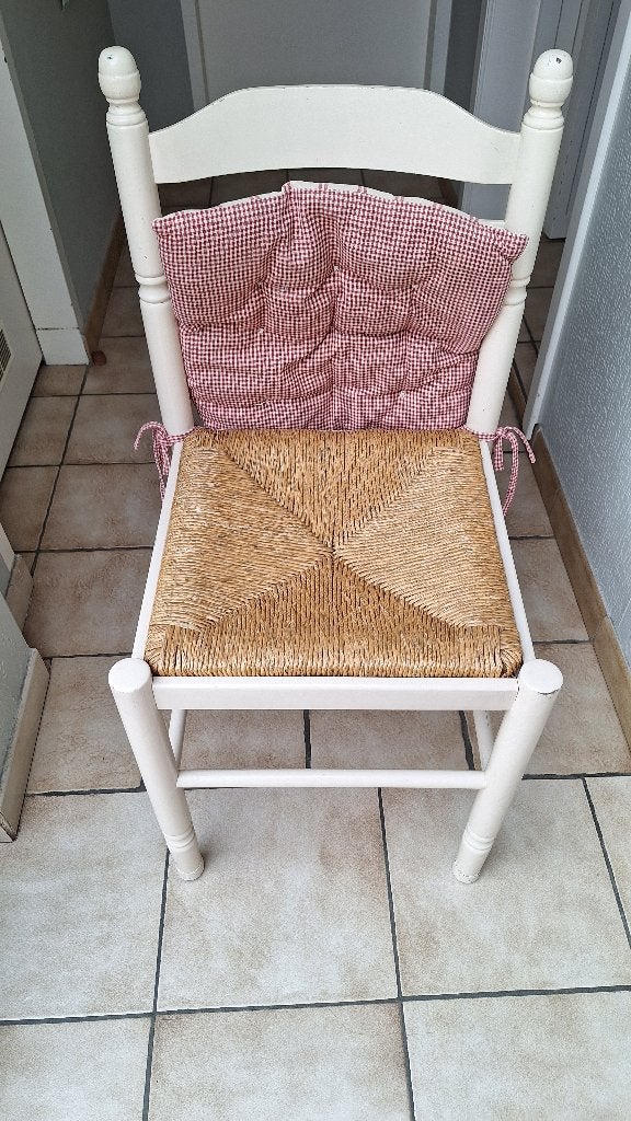 4 keukenstoelen, Huis en Inrichting, Stoelen, Ophalen, Gebruikt, Overige kleuren, Hout