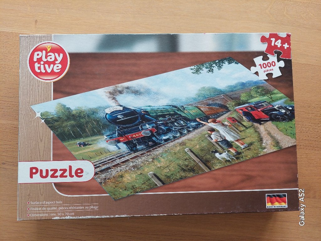 puzzle 1000 pièces - Playtive - Train, Enlèvement ou Envoi, 500 à 1500 pièces, Comme neuf, Puzzle