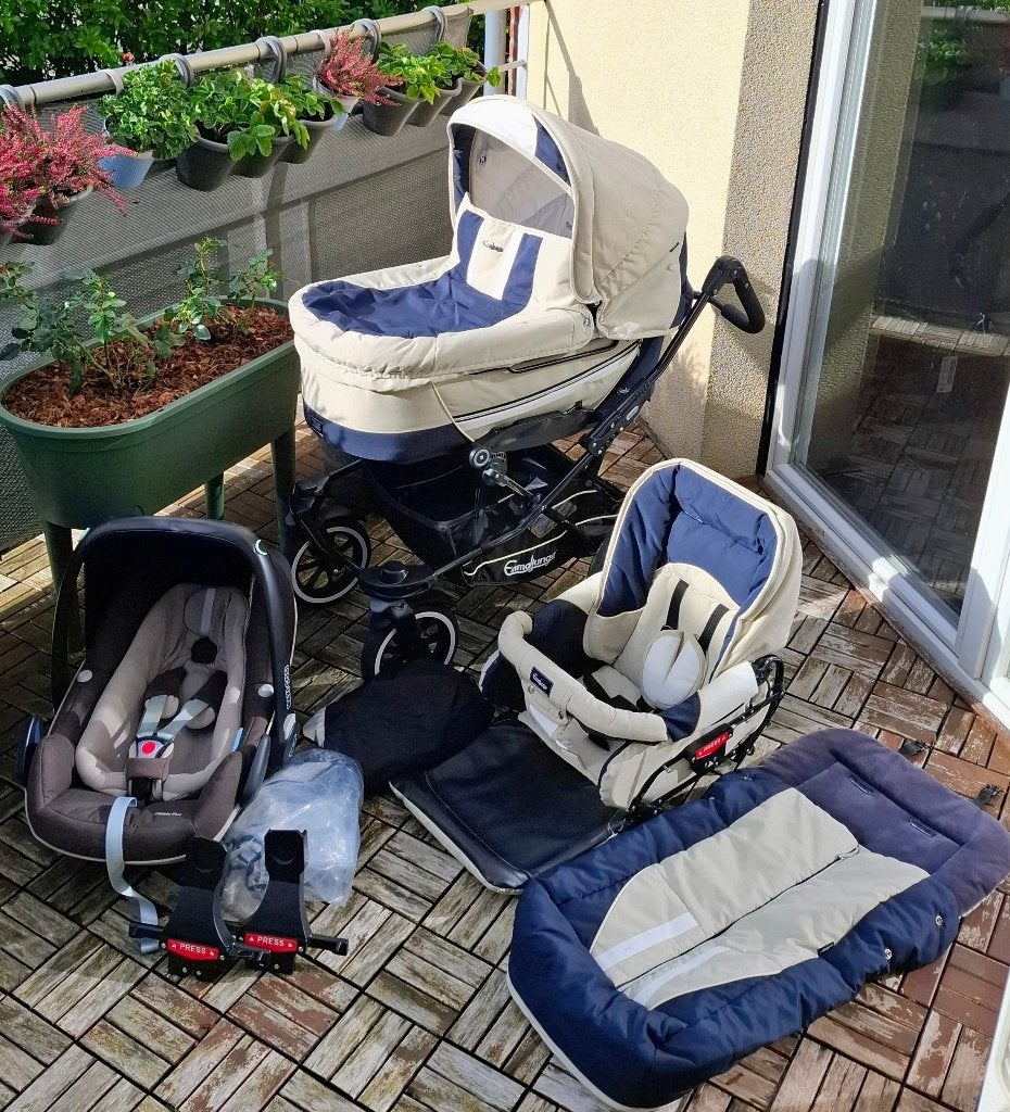 Poussette Emmaljunga Edge Duo Combi S – 3 en 1 + Maxi-Cosi, Enlèvement, Comme neuf, Poussette, Autres marques