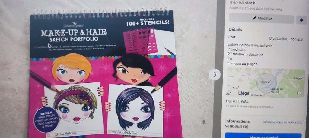 CAHIER (2) POCHOIRS enfants, Enlèvement ou Envoi, Utilisé