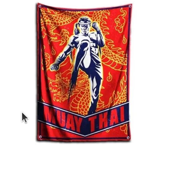 Grote vlaggen Muay Thai (150x90cm), Ophalen of Verzenden, Nieuw
