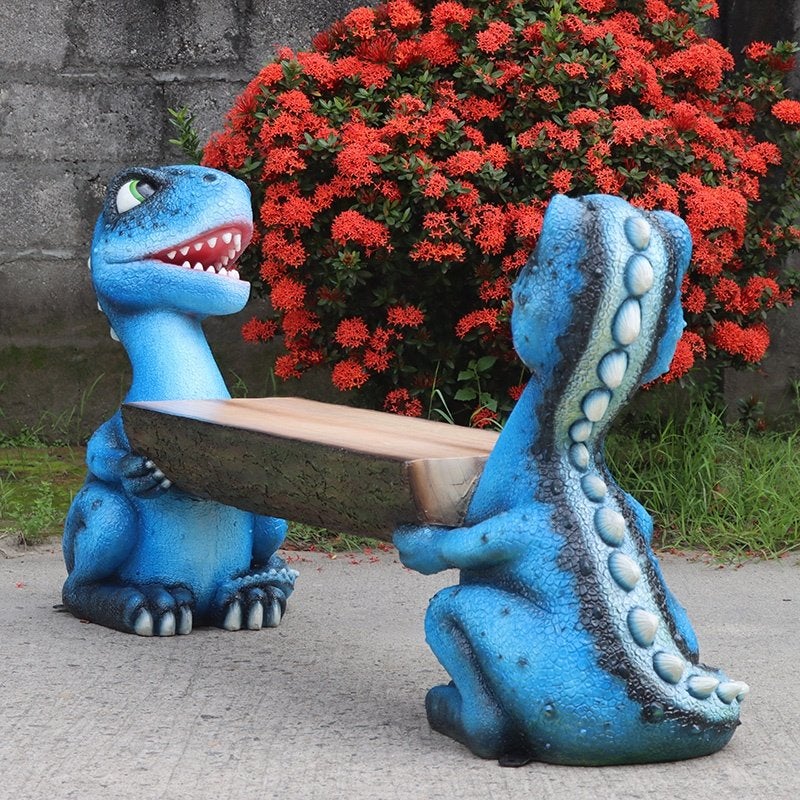 Banc dinosaure - Banc —  gelcoat avec revêtement en gel, Enlèvement, Neuf