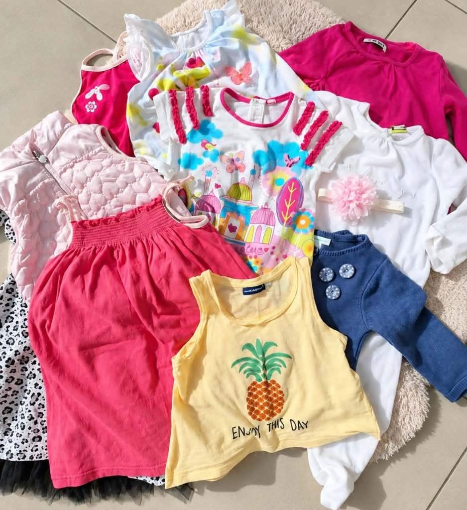Lot 10 Vêtements Fille 2 Ans Printemps Eté + bandeau offert, Kinderen en Baby's, Ophalen of Verzenden, Zo goed als nieuw, Maat 92