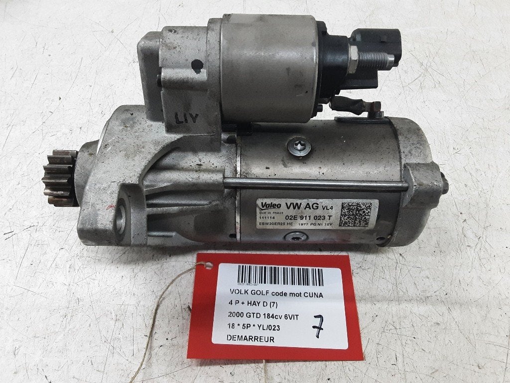 DÉMARREUR Volkswagen Golf VII (AUA) (02E911023T), Autos : Pièces & Accessoires, Volkswagen, Mevr. I. Hauben, Utilisé, Rue de l'Espoir 34 34
4030  GRIVEGNÉE, BE