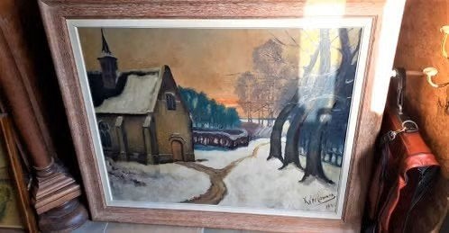 Magnifique peinture de K. Vercanemen de 1944 " 120cm, Enlèvement