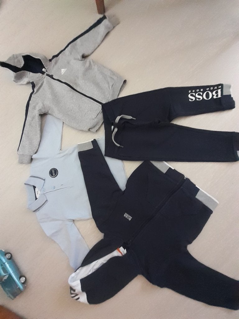 Survet Hugo Boss, Polo lm Hugo Boss et Gilet Adidas - 3ans, Ophalen, Zo goed als nieuw, Setje, Hugo Boss