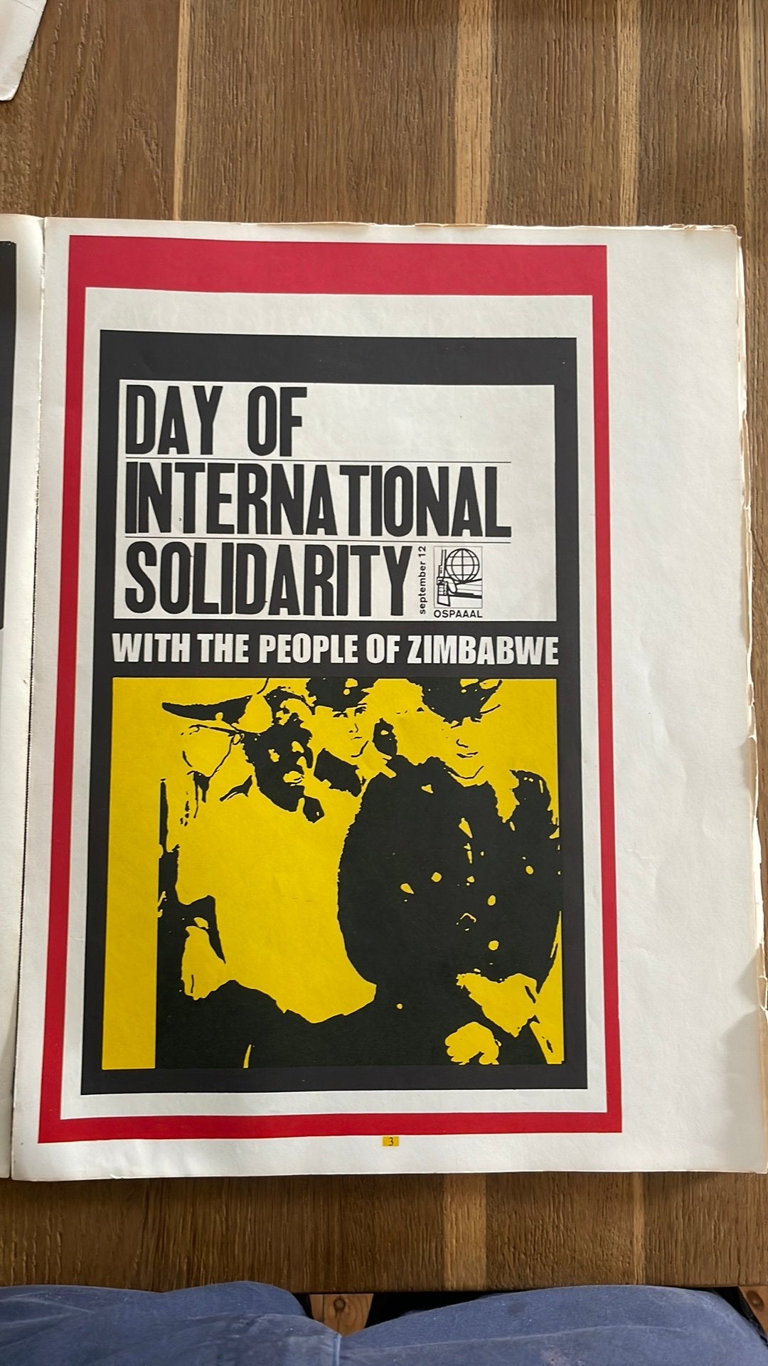 Affiche opsaal Zimbabwe, Antiek en Kunst, Ophalen