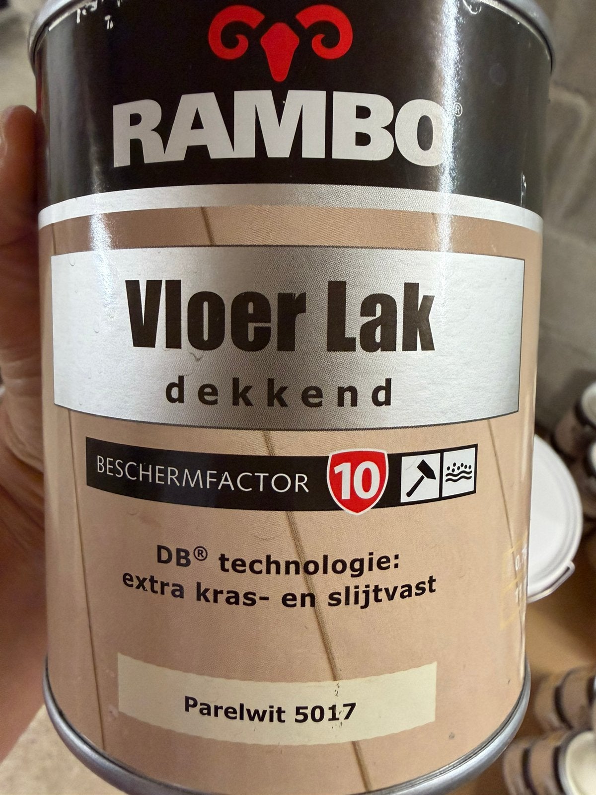 Rambo dekkende vloerlak parelwit 0,75liter, Enlèvement ou Envoi, Neuf