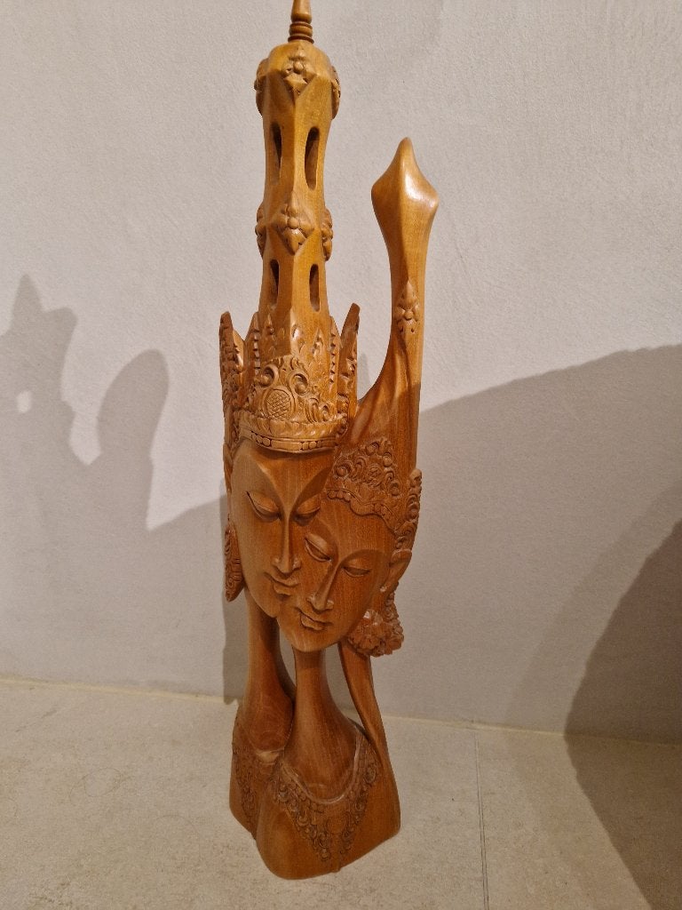 Balinees beeld Rama&Sita, Ophalen, 50 - 100 cm, Handgemaakt, Beeld