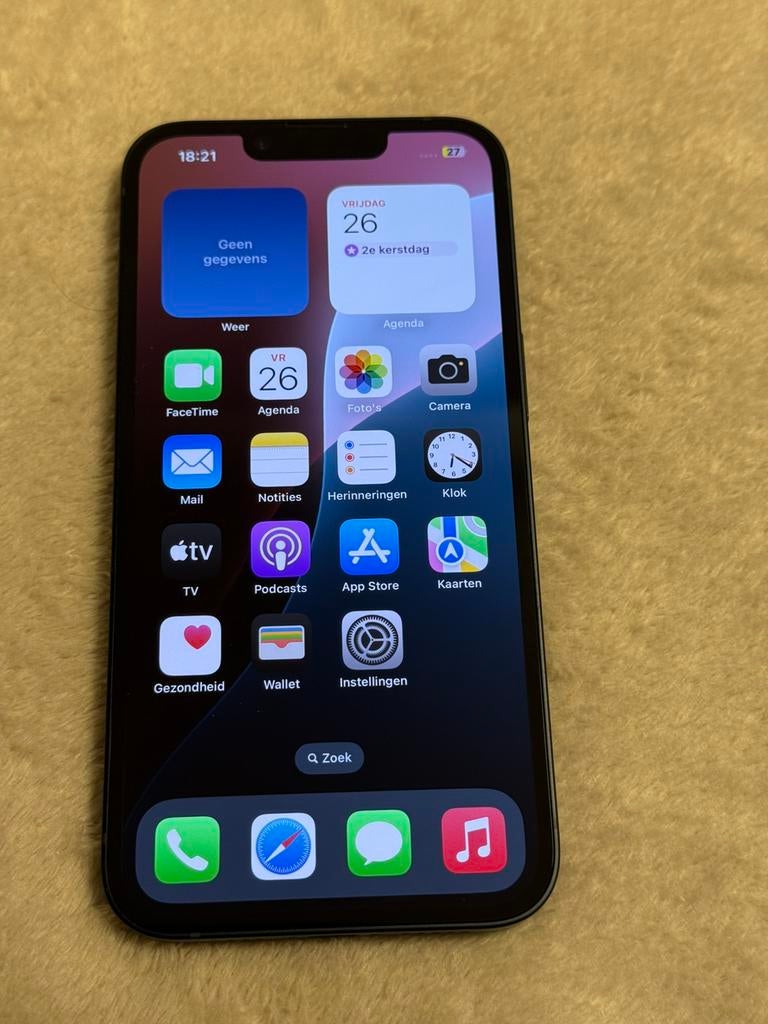 Iphone 14 black 128 GB - 100% batterij capaciteit, Telecommunicatie, Mobiele telefoons | Apple iPhone, 128 GB, Zwart, Nieuw, Ophalen of Verzenden