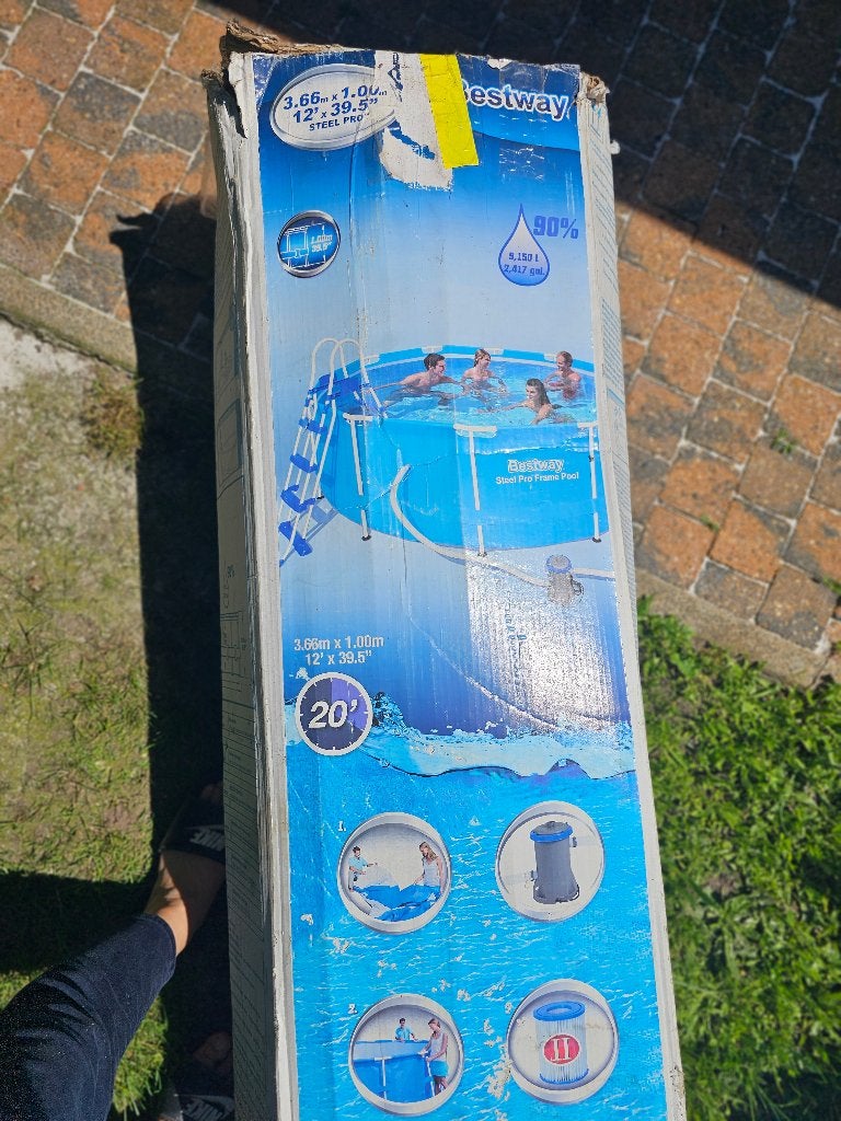 Piscine 366x100, Enlèvement, Comme neuf, Échelle