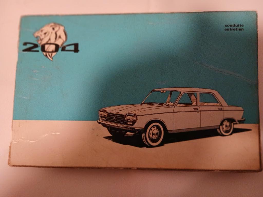 MANUEL D'ENTRETIEN PEUGEOT 204 ANNEES 70'., Enlèvement