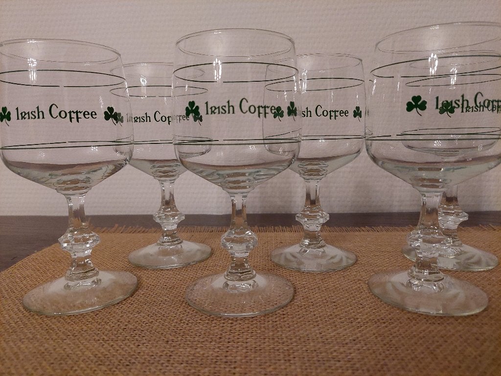 Originele Irish Coffee glazen  - 6 stuks – vintage, Verzamelen, Glas en Drinkglazen, Ophalen of Verzenden, Zo goed als nieuw, Overige typen