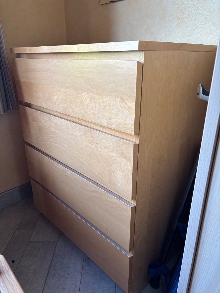 Ladekast Malm 4 laden, 3 ou 4 tiroirs, 25 à 50 cm, Enlèvement, Utilisé