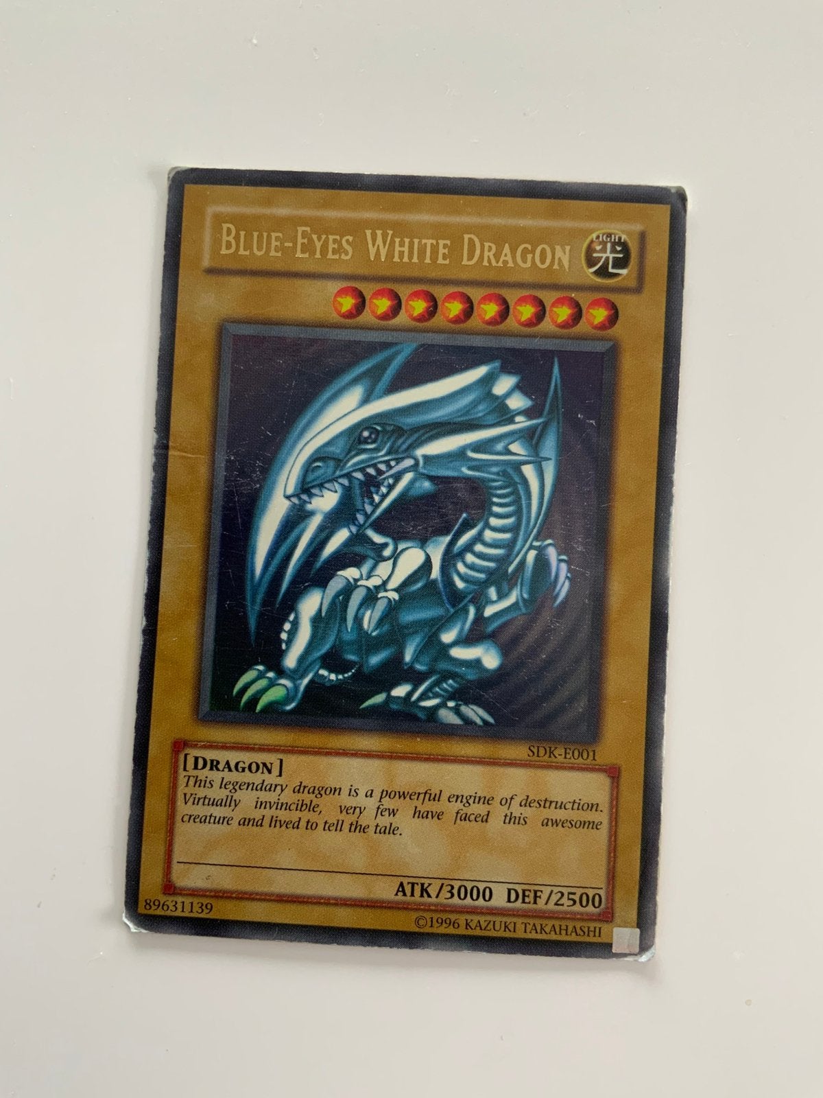 Yu gi Oh dragon Blue Eyes White Dragon, Hobby en Vrije tijd, Verzamelkaartspellen | Yu-gi-Oh!, Ophalen, Gebruikt