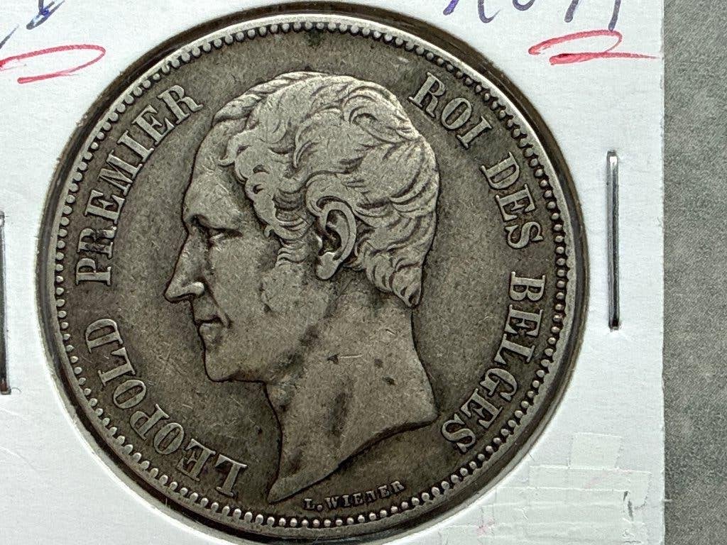 5 Frank 1849 Leopold I België, Verzenden, Zilver, Zilver