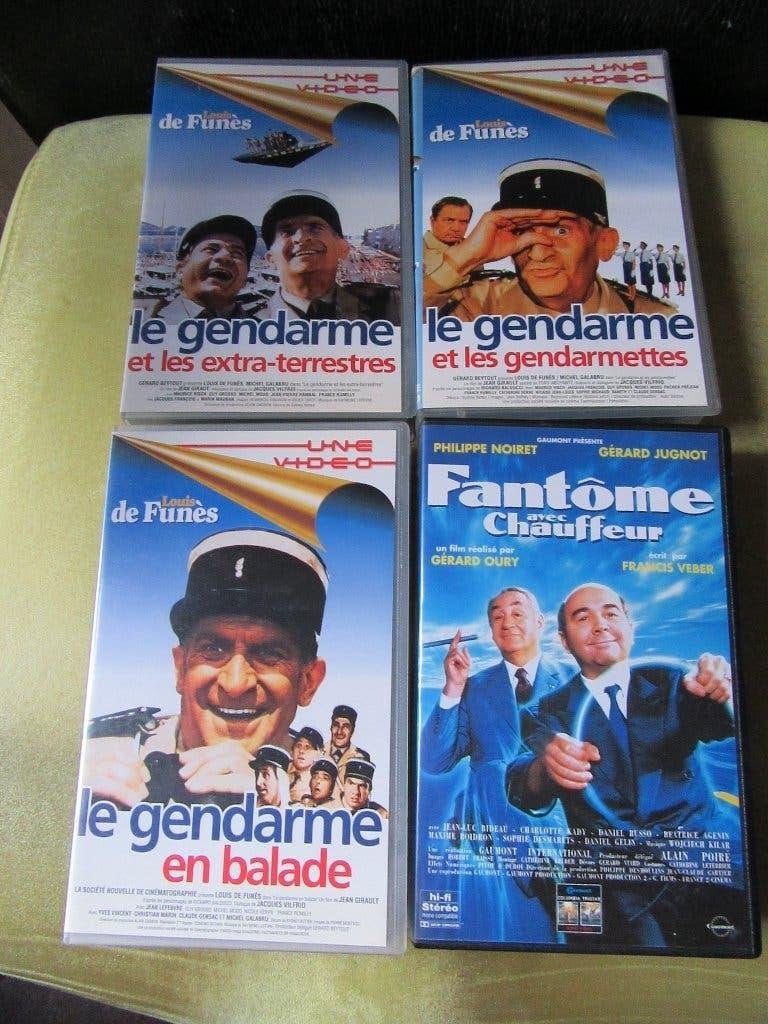 4 K7 vidéo Les gendarmes à St Tropez 1 film d'Oury, Enlèvement
