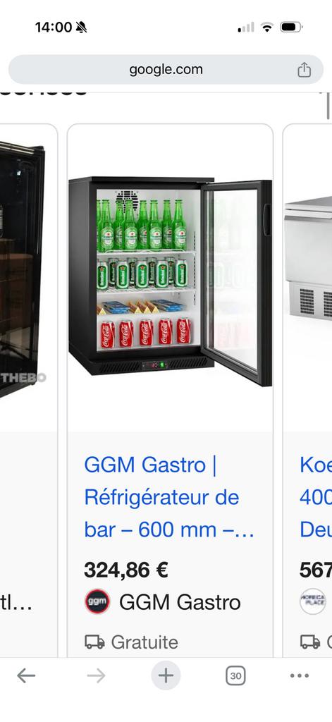 Frigo bar / frigo vitrine, Elektronische apparatuur, Ophalen, Zo goed als nieuw