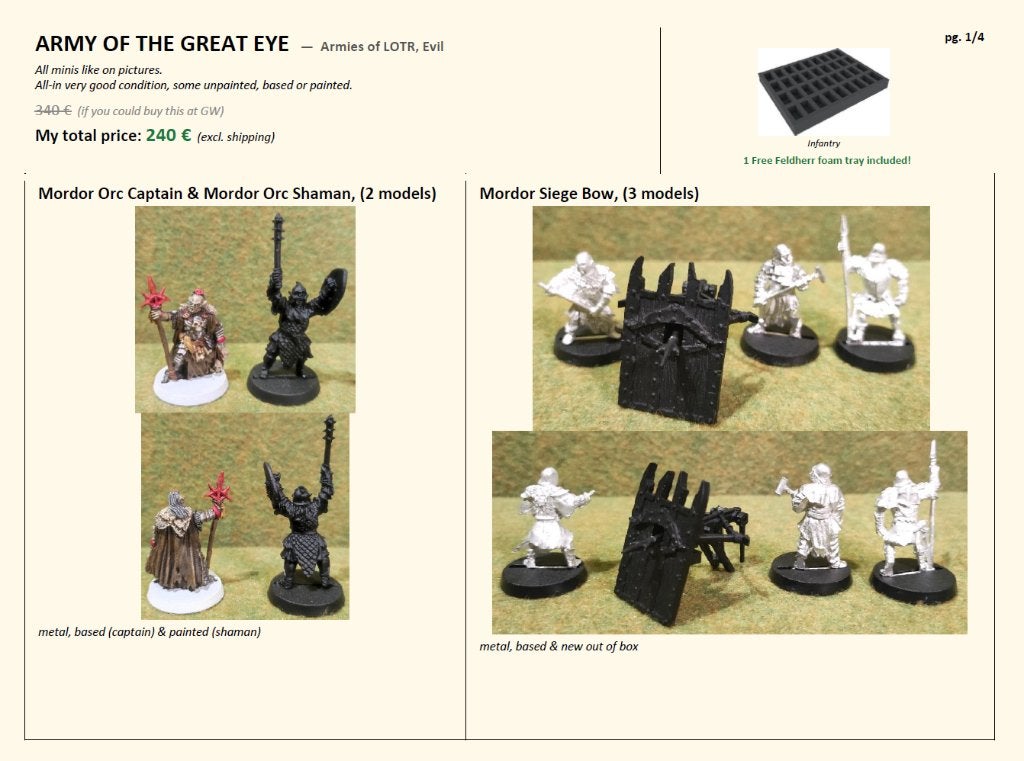 Army of the Great Eye (Evil) ME SBG Games workshop, Enlèvement ou Envoi, Neuf, Le Seigneur des Anneaux, Figurine(s)